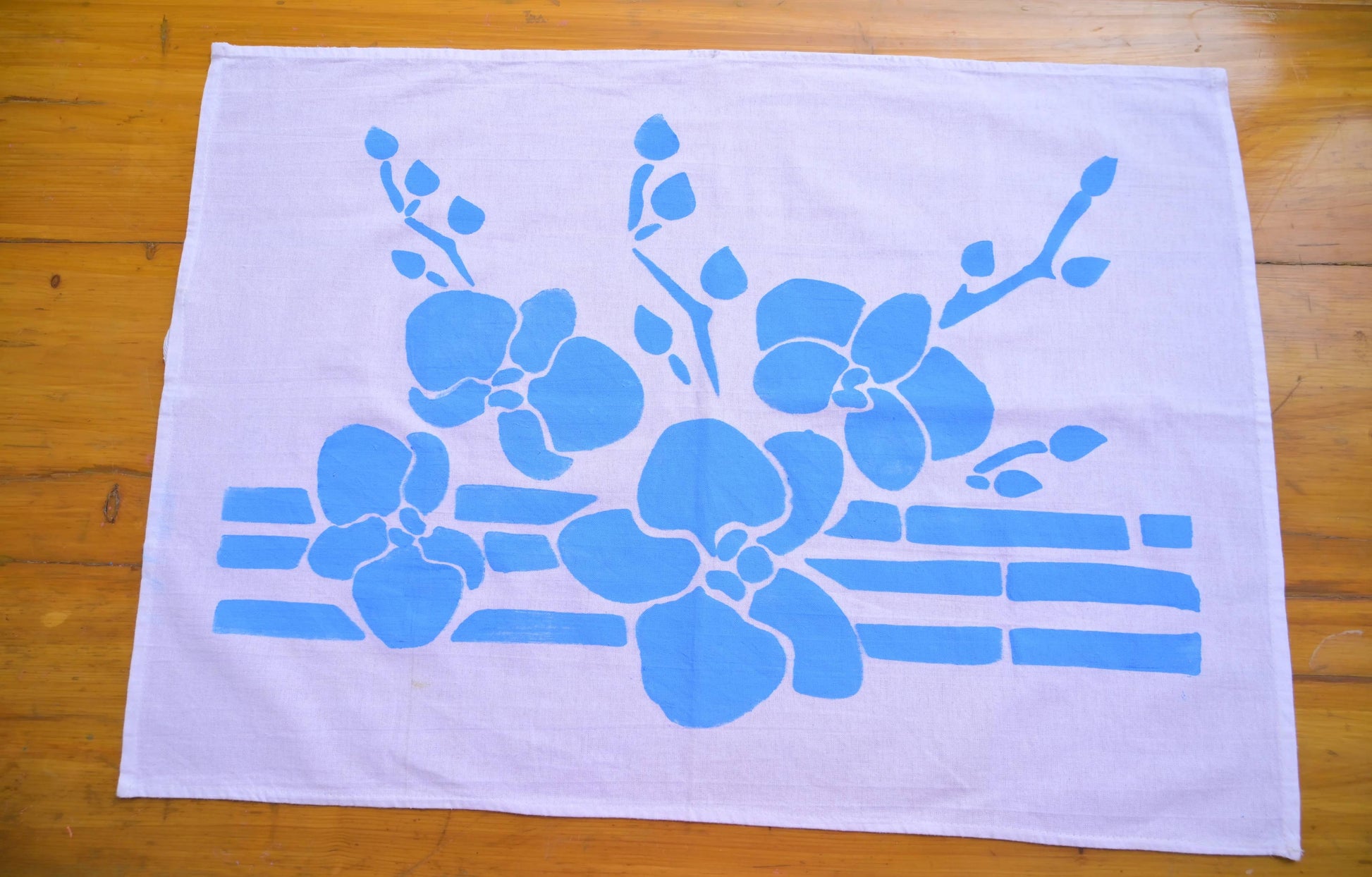 Blue Flower Bread Napkin – Cotton Table Napkin