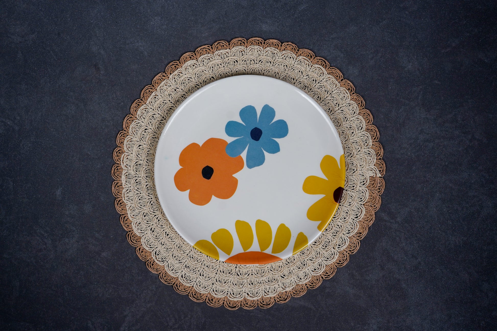 Colorful Flower Melamine Plates – Kitchen Serving 18  Plates