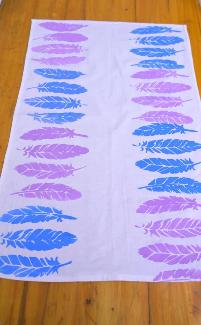 Feather Print Bread Napkin – Kitchen Cloth Napkin