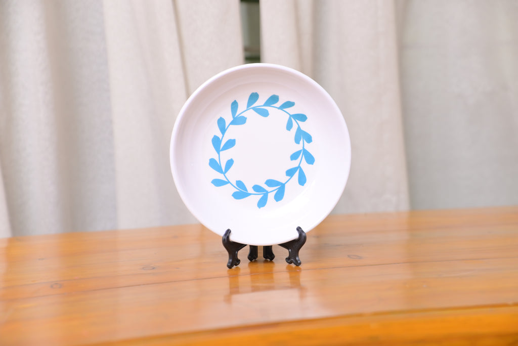 Blue Flower Melamine Plates –