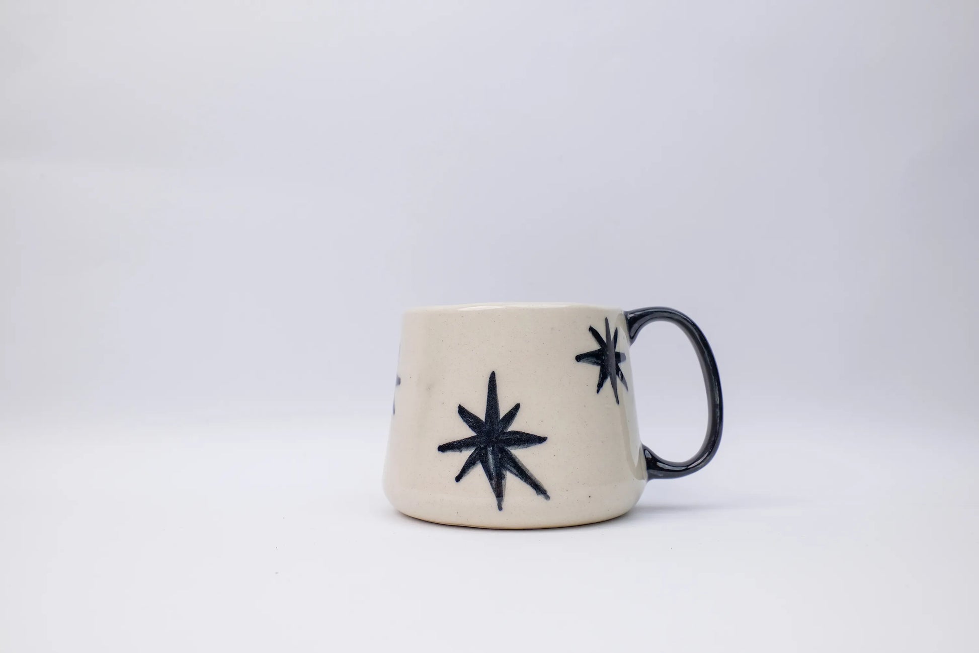 Handcrafted Black Flower Ceramic Mug – Tea & Coffee Mug