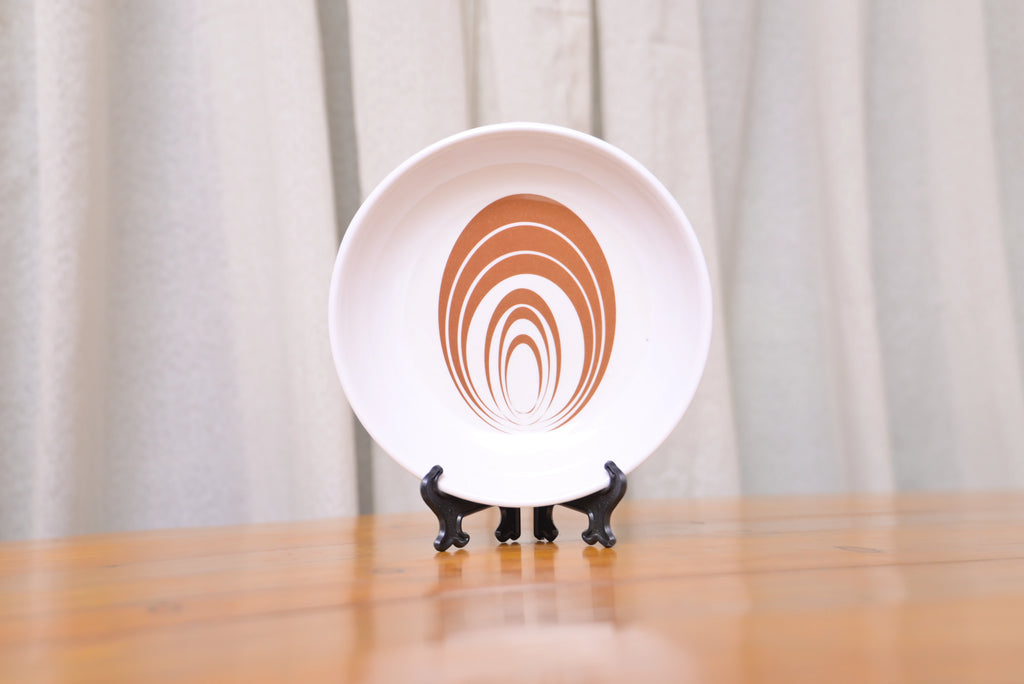 Brown Circle Pattern Melamine Deep Plates  pack of 6– Modern Tableware