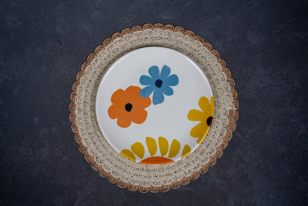 Colorful Flower Melamine Plates – Kitchen Serving 18  Plates