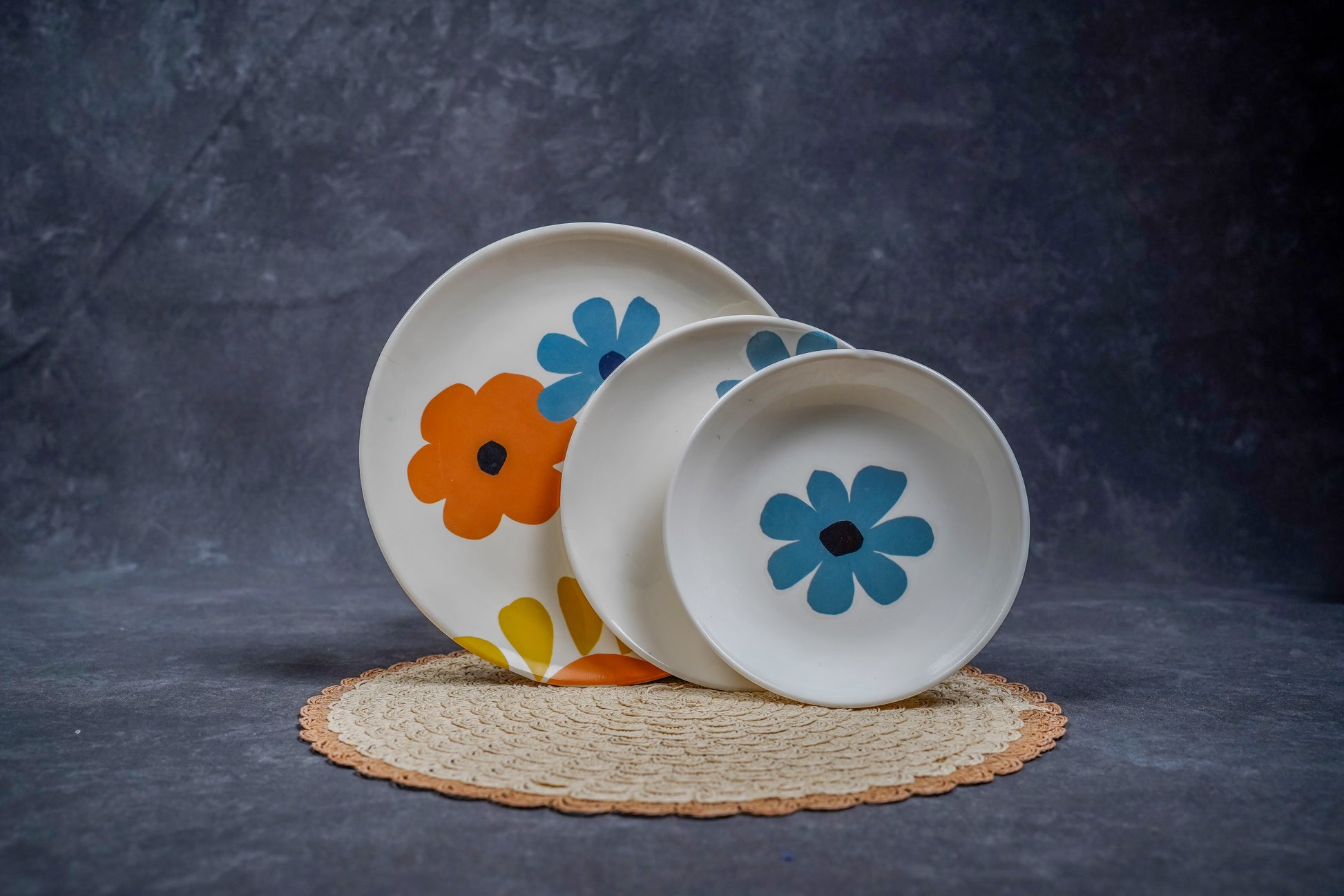 Colorful Flower Melamine Plates – Kitchen Serving 18  Plates