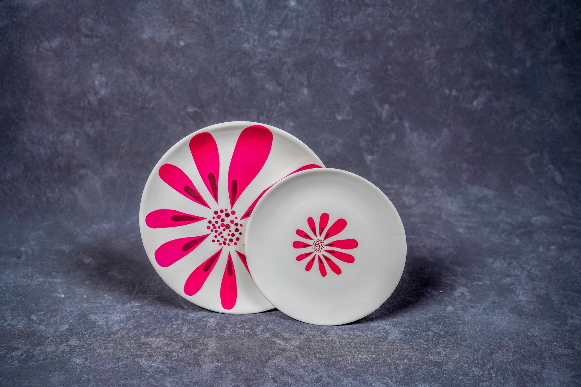 Pink Flower Melamine pack of 12 plates