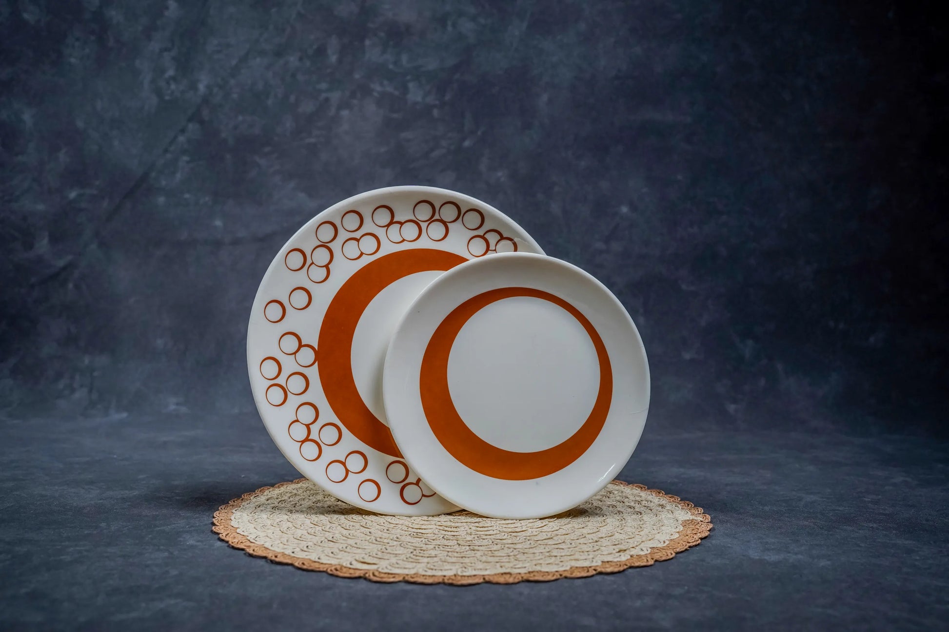 Orange Ring Melamine  pack of 12 plates
