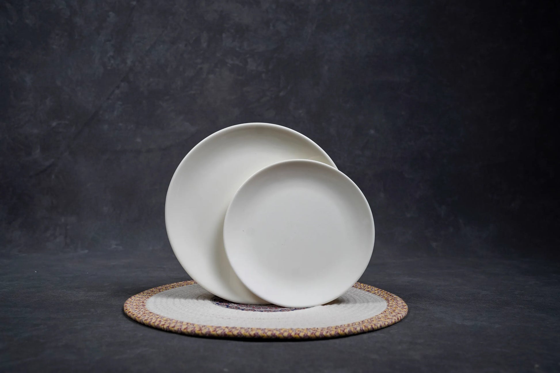 Plain White Melamine Plates_ pack of 12  Plates