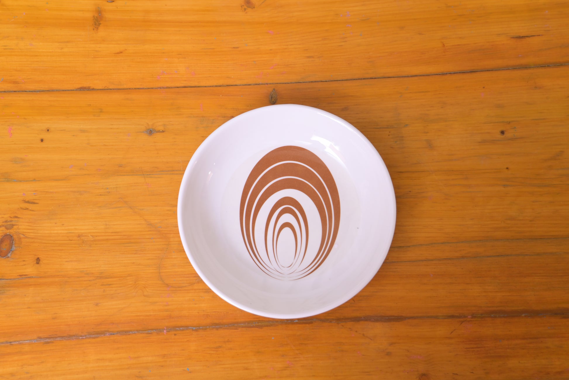 Brown Circle Pattern Melamine Deep Plates  pack of 6– Modern Tableware