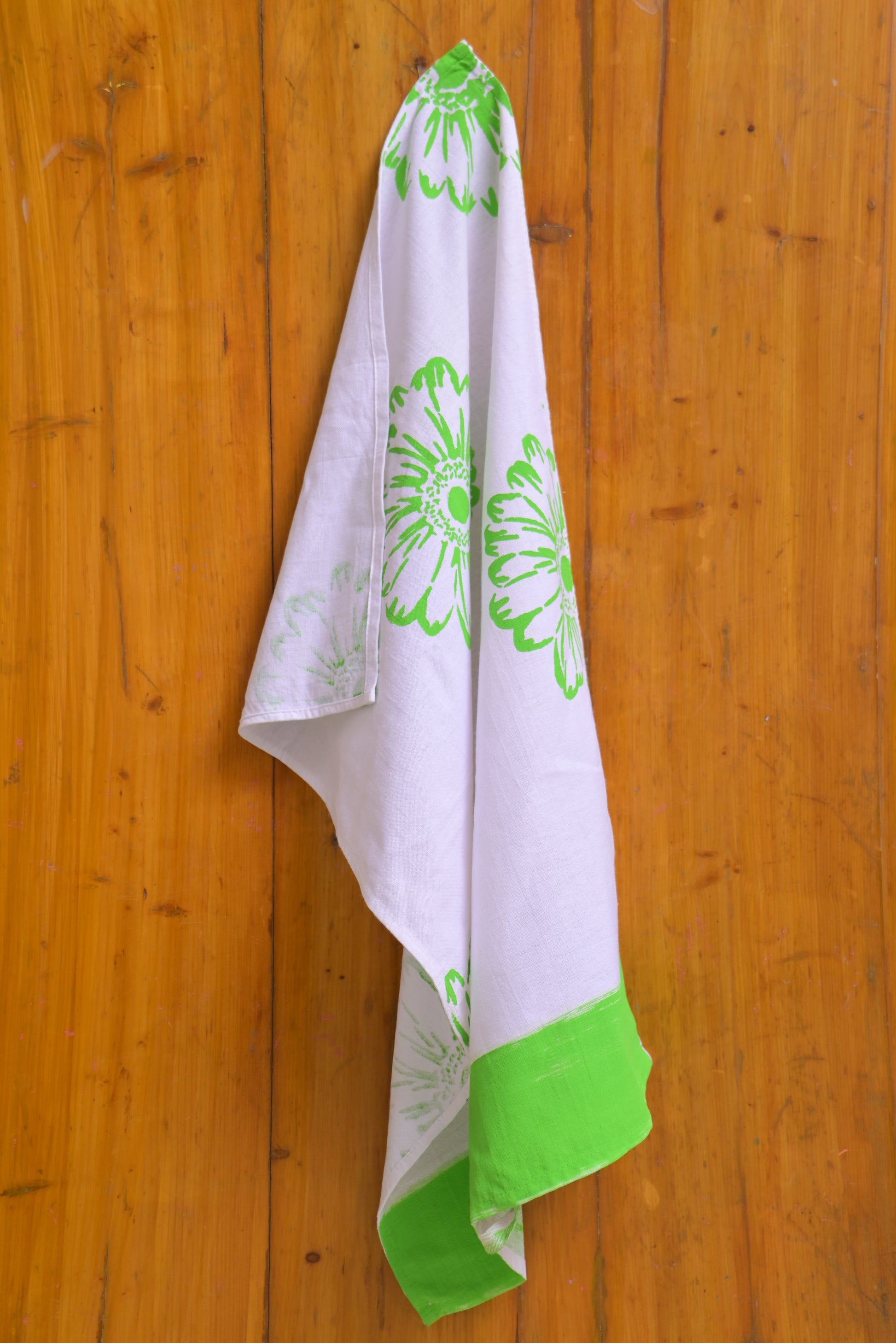 Green Flower Bread Napkin – Kitchen Dining Napkin