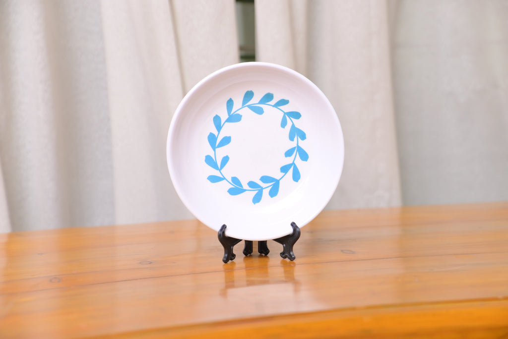 Blue Leaf Melamine Deep Plates –pack of 6 Dinnerware Collection